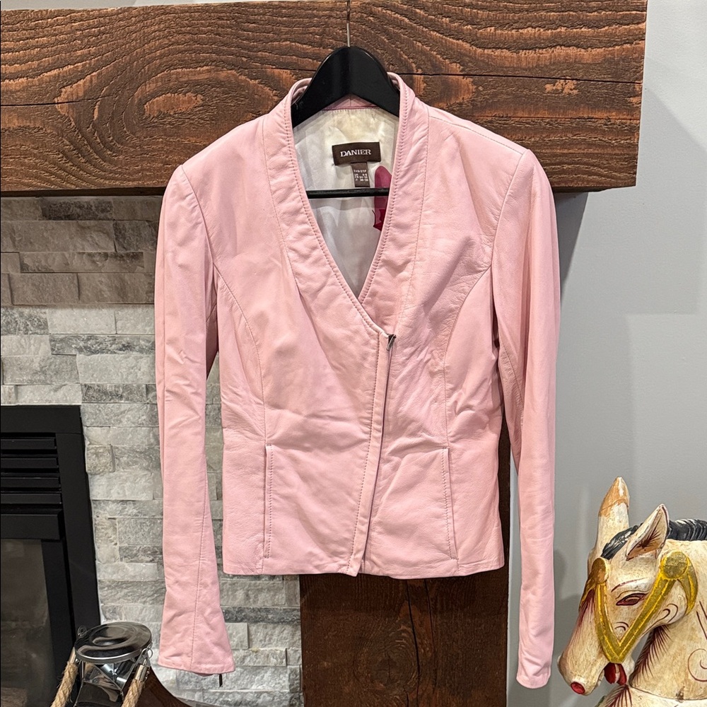 Danier Light Pink Leather Jacket